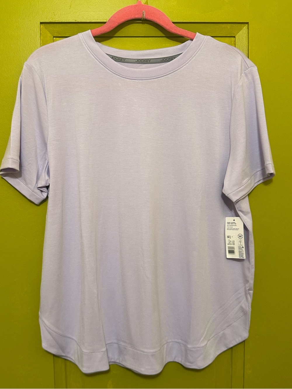 Jockey Light Lavender Short Sleeve Crew Neck Tee